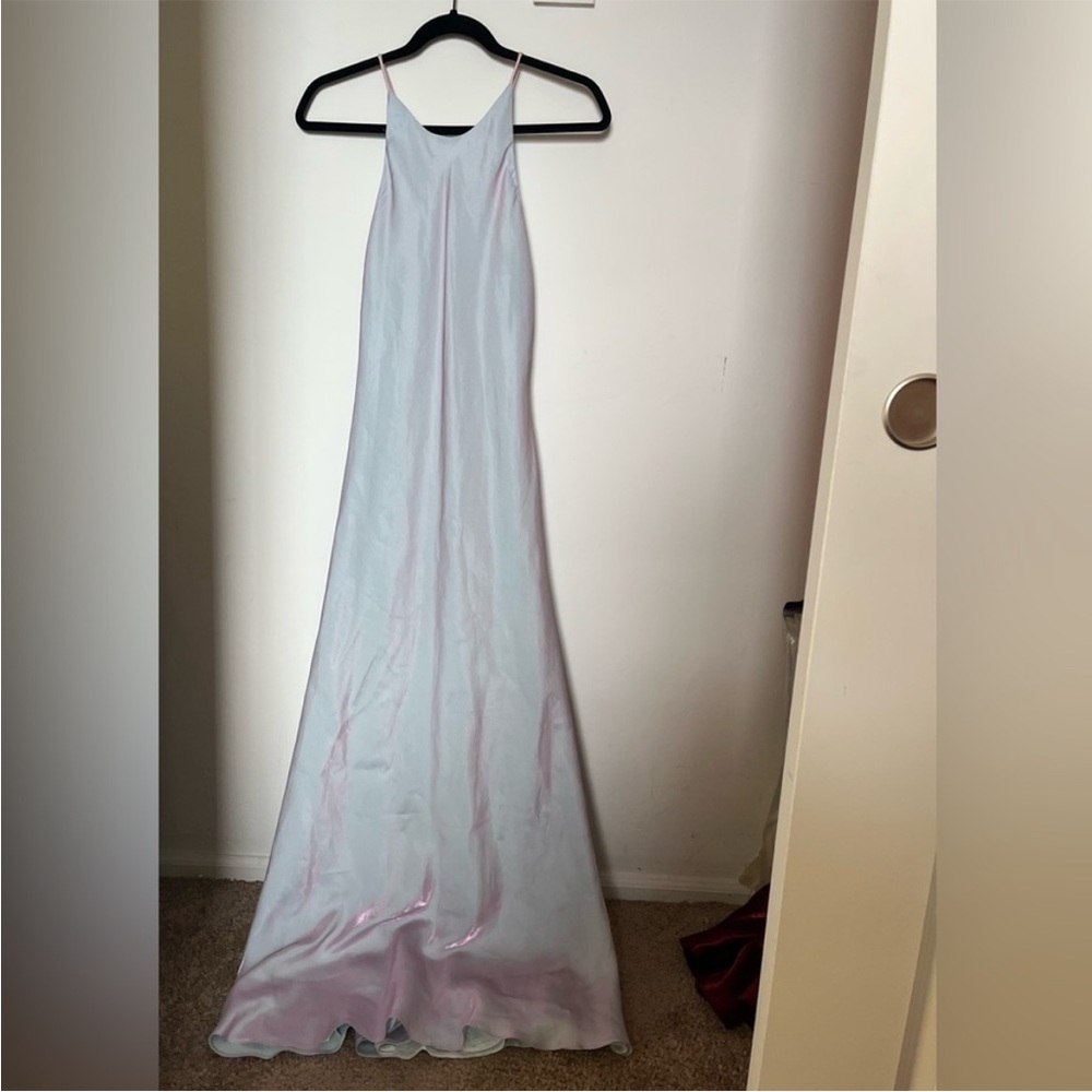 Y2K 90’s iridescent Light Blue pink Women's Dress Gown